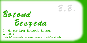 botond beszeda business card